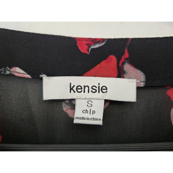 Kensie Blouse Womens S Dark Floral Whimsigoth Fairy Grunge Goth Bell Sleeve Fall - Picture 4 of 9